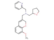 1-(8-methoxy-2H-chromen-3-yl)-N-(pyridin-2-ylmethyl)-N-(tetrahydrofuran-2-ylmethyl)methanamine