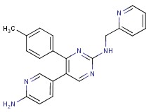 5-(6-aminopyridin-3-yl)-4-(4-methylphenyl)-N-(pyridin-2-ylmethyl)pyrimidin-2-amine