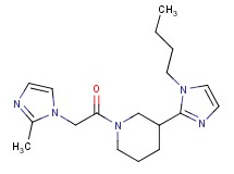 3-(1-butyl-1H-imidazol-2-yl)-1-[(2-methyl-1H-imidazol-1-yl)acetyl]piperidine