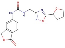 N-(1-oxo-1,3-dihydro-2-benzofuran-5-yl)-N'-{[5-(tetrahydrofuran-2-yl)-1,2,4-oxadiazol-3-yl]methyl}urea