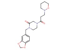 1-(1,3-benzodioxol-5-ylmethyl)-4-[3-(1,2-oxazinan-2-yl)propanoyl]piperazin-2-one