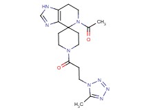 5-acetyl-1'-[3-(5-methyl-1H-tetrazol-1-yl)propanoyl]-1,5,6,7-tetrahydrospiro[imidazo[4,5-c]pyridine-4,4'-piperidine]