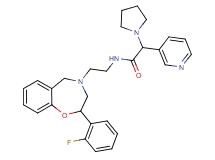 N-{2-[2-(2-fluorophenyl)-2,3-dihydro-1,4-benzoxazepin-4(5H)-yl]ethyl}-2-(3-pyridinyl)-2-(1-pyrrolidinyl)acetamide