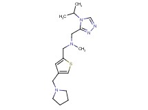 1-(4-isopropyl-4H-1,2,4-triazol-3-yl)-N-methyl-N-{[4-(1-pyrrolidinylmethyl)-2-thienyl]methyl}methanamine