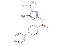 N-(1-isopropyl-5-methyl-1H-1,2,4-triazol-3-yl)-4-pyridin-4-ylpiperazine-1-carboxamide