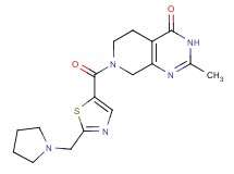 2-methyl-7-{[2-(pyrrolidin-1-ylmethyl)-1,3-thiazol-5-yl]carbonyl}-5,6,7,8-tetrahydropyrido[3,4-d]pyrimidin-4(3H)-one
