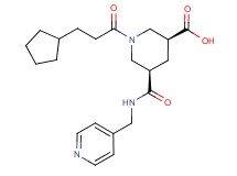 (3S*,5R*)-1-(3-cyclopentylpropanoyl)-5-{[(4-pyridinylmethyl)amino]carbonyl}-3-piperidinecarboxylic acid