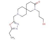 9-[(5-ethyl-1,3,4-oxadiazol-2-yl)methyl]-2-(3-hydroxypropyl)-2,9-diazaspiro[5.5]undecan-3-one