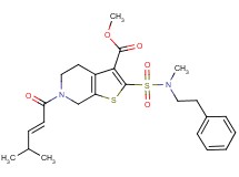 methyl 6-[(2E)-4-methyl-2-pentenoyl]-2-{[methyl(2-phenylethyl)amino]sulfonyl}-4,5,6,7-tetrahydrothieno[2,3-c]pyridine-3-carboxylate