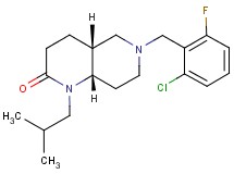 (4aR*,8aS*)-6-(2-chloro-6-fluorobenzyl)-1-isobutyloctahydro-1,6-naphthyridin-2(1H)-one