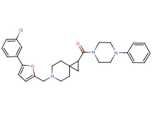 6-{[5-(3-chlorophenyl)-2-furyl]methyl}-1-[(4-phenyl-1-piperazinyl)carbonyl]-6-azaspiro[2.5]octane