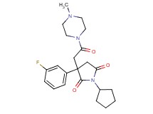 1-cyclopentyl-3-(3-fluorophenyl)-3-[2-(4-methyl-1-piperazinyl)-2-oxoethyl]-2,5-pyrrolidinedione