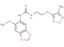 N-(6-methoxy-1,3-benzodioxol-5-yl)-N'-{2-[(4-methyl-1,2,5-oxadiazol-3-yl)oxy]ethyl}urea