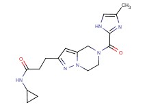 N-cyclopropyl-3-{5-[(4-methyl-1H-imidazol-2-yl)carbonyl]-4,5,6,7-tetrahydropyrazolo[1,5-a]pyrazin-2-yl}propanamide