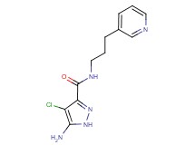 5-amino-4-chloro-N-(3-pyridin-3-ylpropyl)-1H-pyrazole-3-carboxamide
