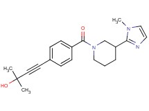 2-methyl-4-(4-{[3-(1-methyl-1H-imidazol-2-yl)-1-piperidinyl]carbonyl}phenyl)-3-butyn-2-ol
