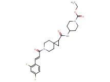 ethyl 4-[({6-[(2E)-3-(2,4-difluorophenyl)-2-propenoyl]-6-azaspiro[2.5]oct-1-yl}carbonyl)amino]-1-piperidinecarboxylate