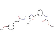 N-[(2-{3-[(methoxyacetyl)amino]phenyl}-5-methyl-1,3-oxazol-4-yl)methyl]-3-(3-methoxyphenyl)propanamide