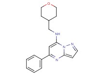 5-phenyl-N-(tetrahydro-2H-pyran-4-ylmethyl)pyrazolo[1,5-a]pyrimidin-7-amine