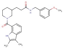 3-{1-[(2,3-dimethyl-1H-indol-7-yl)carbonyl]-3-piperidinyl}-N-(3-methoxybenzyl)propanamide