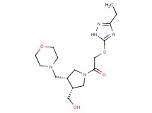 [(3R*,4R*)-1-{[(3-ethyl-1H-1,2,4-triazol-5-yl)thio]acetyl}-4-(morpholin-4-ylmethyl)pyrrolidin-3-yl]methanol
