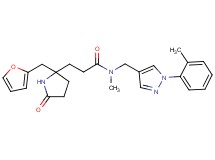 3-[2-(2-furylmethyl)-5-oxo-2-pyrrolidinyl]-N-methyl-N-{[1-(2-methylphenyl)-1H-pyrazol-4-yl]methyl}propanamide