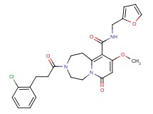 3-[3-(2-chlorophenyl)propanoyl]-N-(2-furylmethyl)-9-methoxy-7-oxo-1,2,3,4,5,7-hexahydropyrido[1,2-d][1,4]diazepine-10-carboxamide