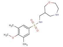 4-methoxy-3,5-dimethyl-N-(1,4-oxazepan-6-ylmethyl)benzenesulfonamide