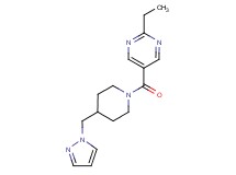 2-ethyl-5-{[4-(1H-pyrazol-1-ylmethyl)-1-piperidinyl]carbonyl}pyrimidine