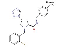 (4R)-1-(2-fluorobenzyl)-N-(4-methylbenzyl)-4-(1H-tetrazol-1-yl)-L-prolinamide