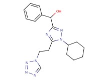 {1-cyclohexyl-5-[2-(1H-tetrazol-1-yl)ethyl]-1H-1,2,4-triazol-3-yl}(phenyl)methanol