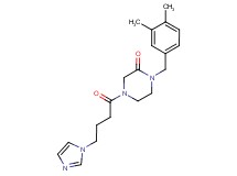 1-(3,4-dimethylbenzyl)-4-[4-(1H-imidazol-1-yl)butanoyl]-2-piperazinone