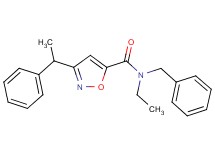 N-benzyl-N-ethyl-3-(1-phenylethyl)-5-isoxazolecarboxamide