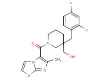 {3-(2,4-difluorobenzyl)-1-[(6-methylimidazo[2,1-b][1,3]thiazol-5-yl)carbonyl]-3-piperidinyl}methanol