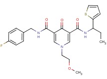 N-(4-fluorobenzyl)-1-(2-methoxyethyl)-4-oxo-N'-[1-(2-thienyl)propyl]-1,4-dihydro-3,5-pyridinedicarboxamide