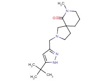 2-[(5-tert-butyl-1H-pyrazol-3-yl)methyl]-7-methyl-2,7-diazaspiro[4.5]decan-6-one