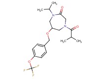 4-isobutyryl-1-isopropyl-6-{[4-(trifluoromethoxy)benzyl]oxy}-1,4-diazepan-2-one