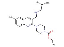 ethyl 4-{3-[(isobutylamino)methyl]-6-methyl-2-quinolinyl}-1-piperazinecarboxylate