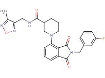 1-[2-(3-fluorobenzyl)-1,3-dioxo-2,3-dihydro-1H-isoindol-4-yl]-N-[(4-methyl-1,2,5-oxadiazol-3-yl)methyl]-3-piperidinecarboxamide