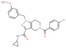 5-(4-chlorobenzoyl)-N-cyclopropyl-1-(3-methoxybenzyl)-4,5,6,7-tetrahydro-1H-pyrazolo[4,3-c]pyridine-3-carboxamide