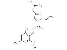 1-ethyl-3-isobutyl-N-[(2-methoxy-4,6-dimethyl-3-pyridinyl)methyl]-1H-pyrazole-5-carboxamide