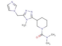 3-[5-(1H-imidazol-1-ylmethyl)-4-methyl-4H-1,2,4-triazol-3-yl]-N,N-dimethylpiperidine-1-carboxamide