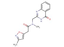 N-methyl-2-(3-methyl-5-isoxazolyl)-N-[(4-oxo-3,4-dihydro-2-quinazolinyl)methyl]acetamide