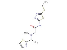 N-[5-(ethylthio)-1,3,4-thiadiazol-2-yl]-2-{methyl[1-(1,3-thiazol-2-yl)ethyl]amino}acetamide