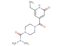 4-[(6-ethyl-2-oxo-1,2-dihydropyridin-4-yl)carbonyl]-N,N-dimethylpiperazine-1-carboxamide