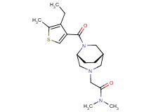 2-{(1S*,5R*)-6-[(4-ethyl-5-methyl-3-thienyl)carbonyl]-3,6-diazabicyclo[3.2.2]non-3-yl}-N,N-dimethylacetamide