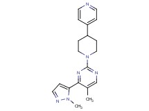 5-methyl-4-(1-methyl-1H-pyrazol-5-yl)-2-(4-pyridin-4-ylpiperidin-1-yl)pyrimidine