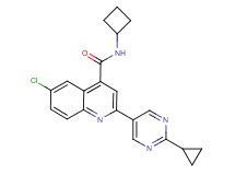 6-chloro-N-cyclobutyl-2-(2-cyclopropyl-5-pyrimidinyl)-4-quinolinecarboxamide