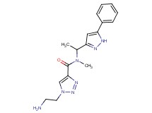 1-(2-aminoethyl)-N-methyl-N-[1-(5-phenyl-1H-pyrazol-3-yl)ethyl]-1H-1,2,3-triazole-4-carboxamide