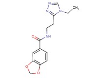 N-[2-(4-ethyl-4H-1,2,4-triazol-3-yl)ethyl]-1,3-benzodioxole-5-carboxamide